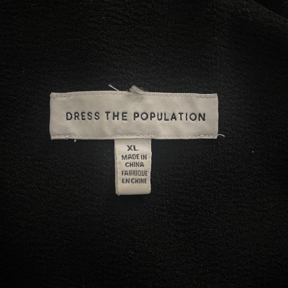 Dress the Population Tiffany One-Shoulder Midi Dress Black Size XL - Picture 11 of 14